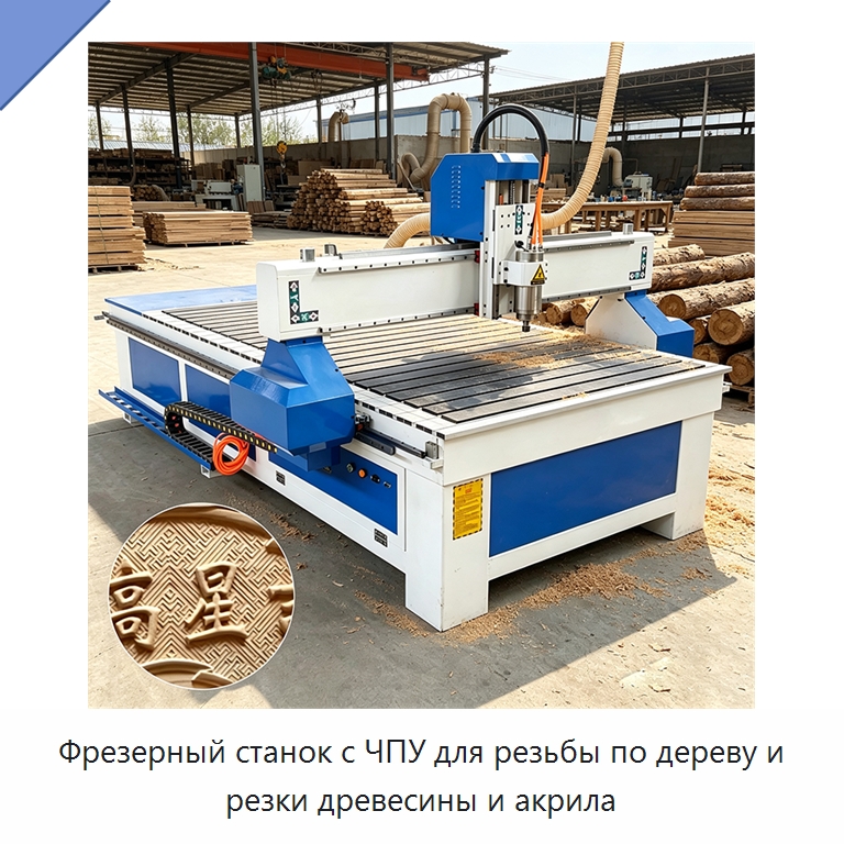 Фрезерный станок с ЧПУ для резьбы по дереву и резки древесины и акрила — Фрезерные станки по дереву