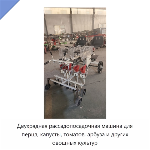Двухрядная рассадопосадочная машина для перца, капусты, томатов, арбуза и других овощных культур