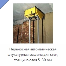 Переносная автоматическая штукатурная машина для стен, толщина слоя 5–30 мм