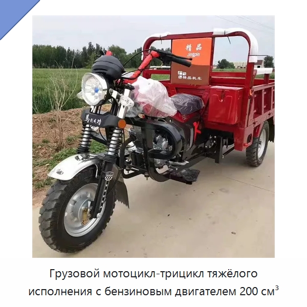 Грузовой мотоцикл-трицикл тяжёлого исполнения с бензиновым двигателем 200 см³ — Специальные машины и промышленное оборудование