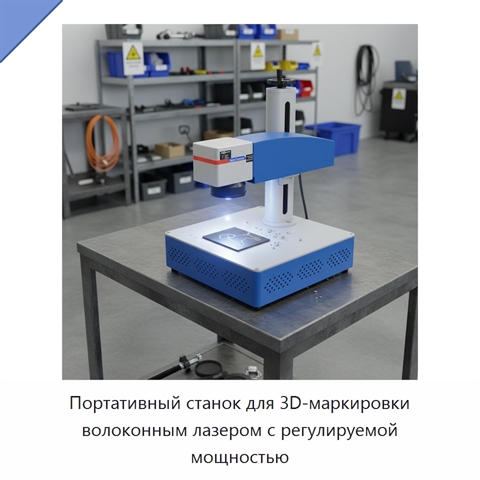 Портативный станок для 3D-маркировки волоконным лазером с регулируемой мощностью