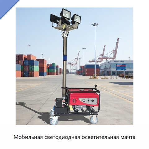 Мобильная светодиодная осветительная мачта