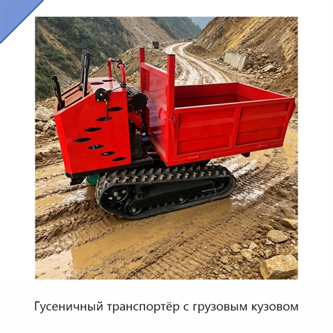 Гусеничный транспортёр с грузовым кузовом