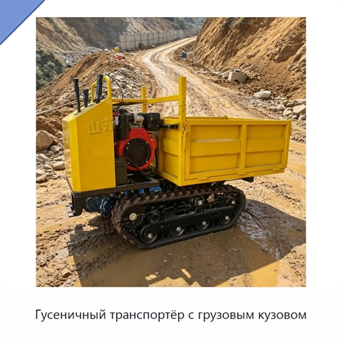 Гусеничный транспортёр с грузовым кузовом