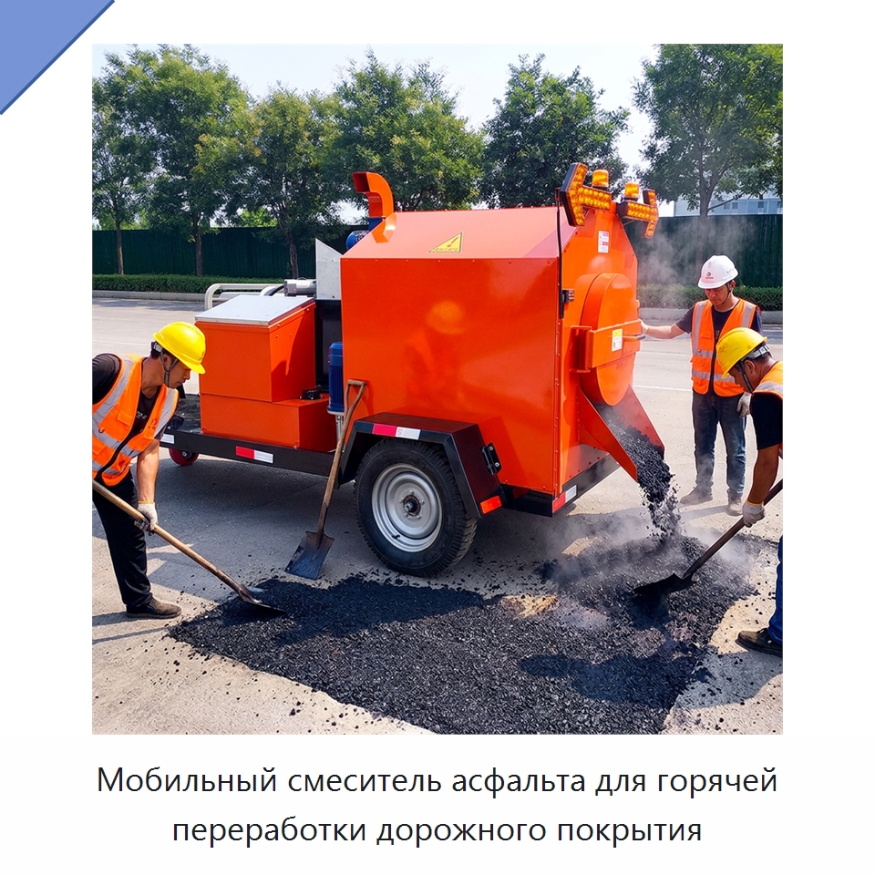Мобильный смеситель асфальта для горячей переработки дорожного покрытия — Дорожная техника