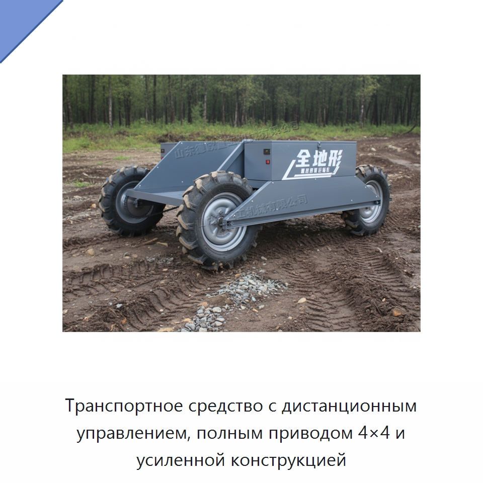 Транспортное средство с дистанционным управлением, полным приводом 4×4 и усиленной конструкцией — Специальная строительная техника