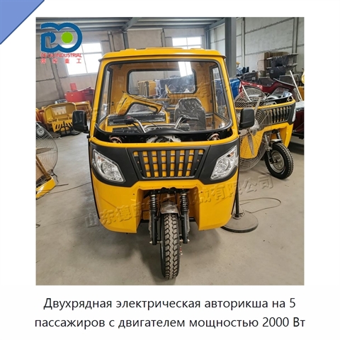 Двухрядная электрическая авторикша на 5 пассажиров с двигателем мощностью 2000 Вт