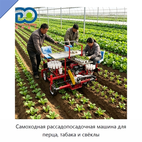 Самоходная рассадопосадочная машина для перца, табака и свёклы