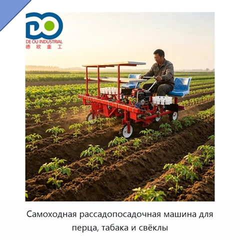 Самоходная рассадопосадочная машина для перца, табака и свёклы