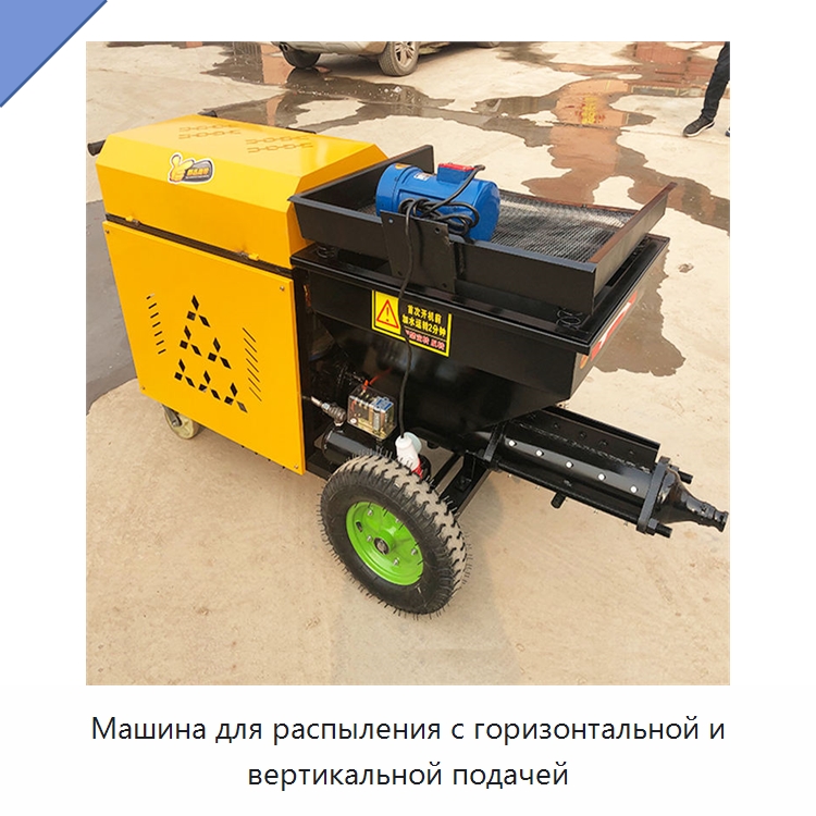 Машина для распыления с горизонтальной и вертикальной подачей — Штукатурные станции