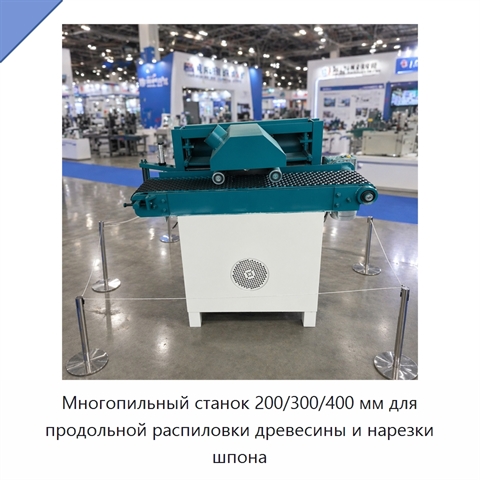 Многопильный станок 200/300/400 мм для продольной распиловки древесины и нарезки шпона