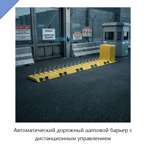 Автоматический дорожный шиповой барьер с дистанционным управлением
