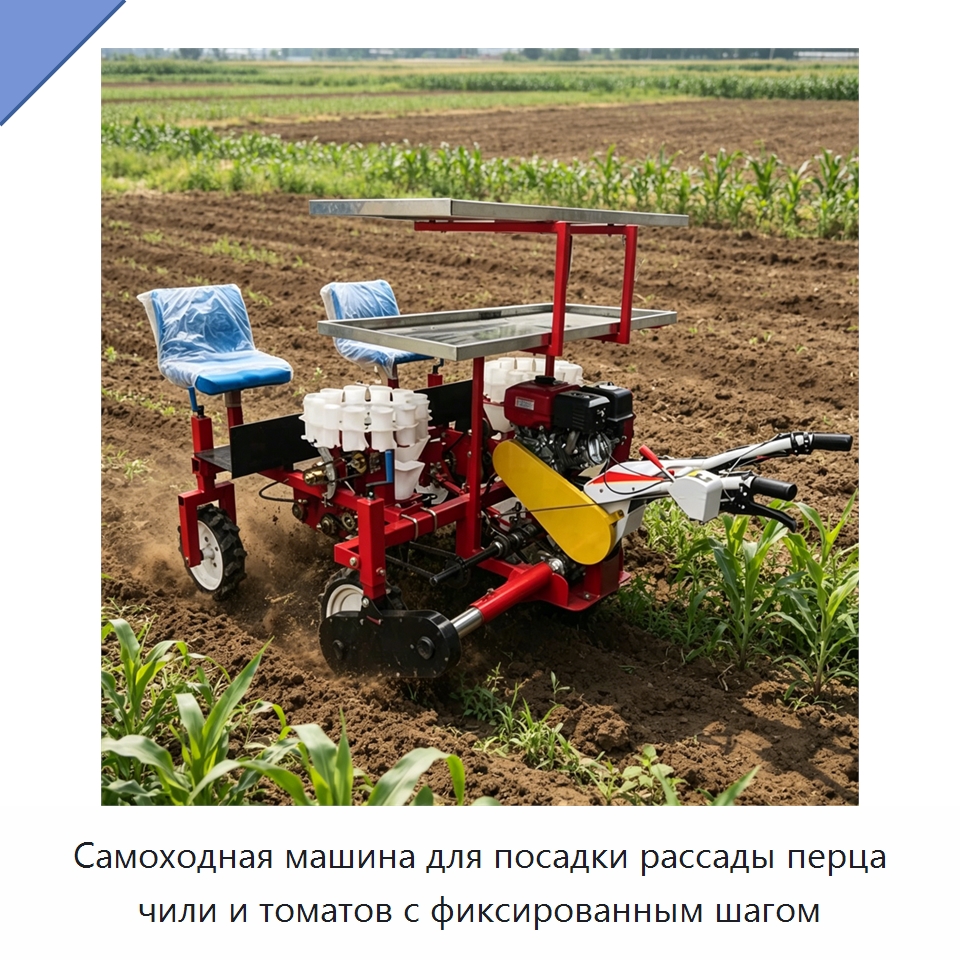 Самоходная машина для посадки рассады перца чили и томатов с фиксированным шагом — Сеялки и рассадопосадочные машины