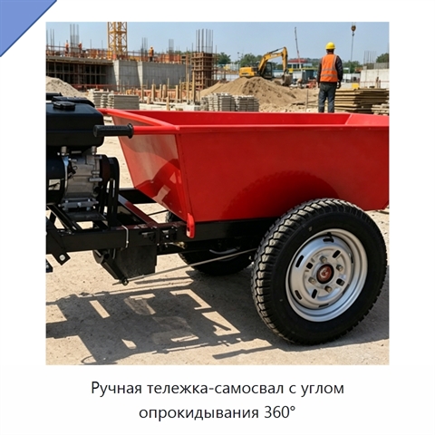 Ручная тележка-самосвал с углом опрокидывания 360°