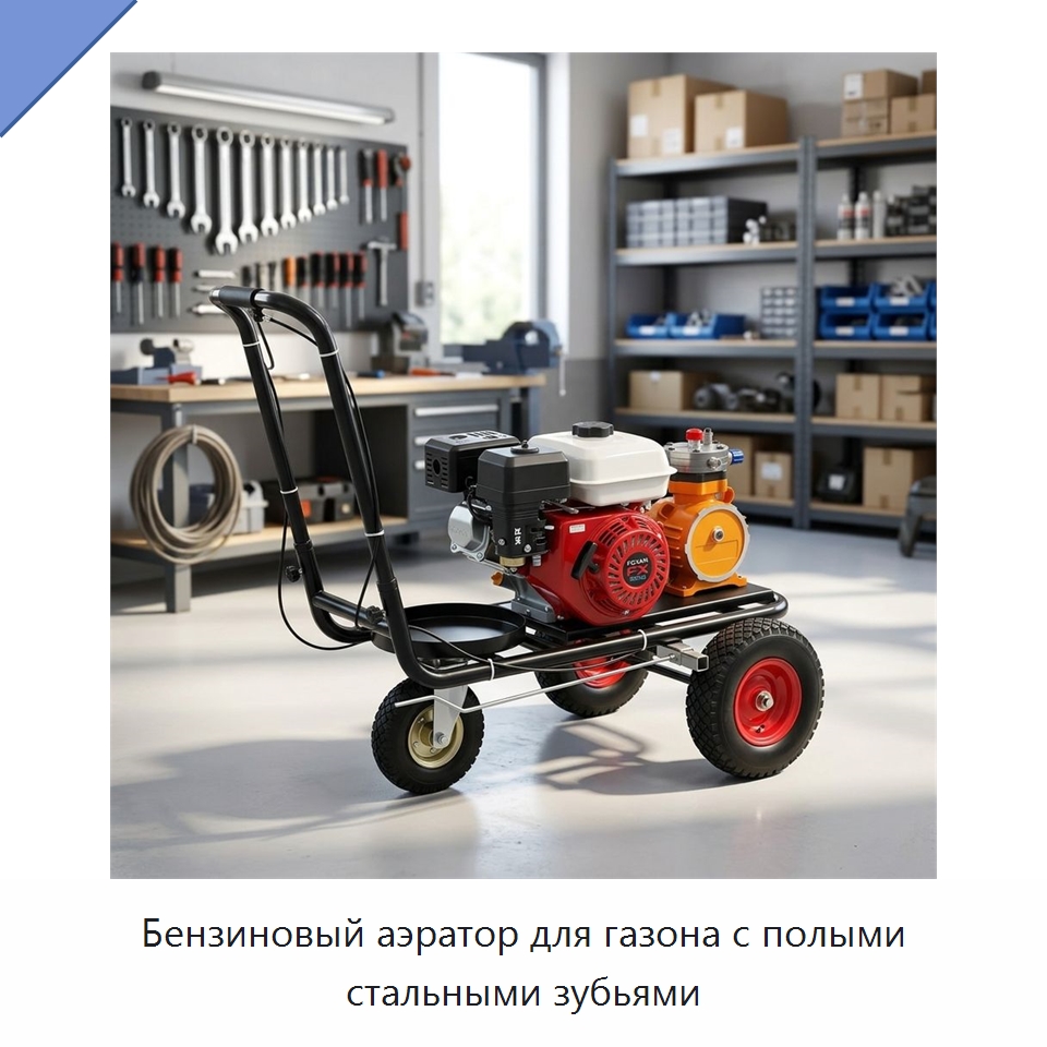 Бензиновый аэратор для газона с полыми стальными зубьями — Культиваторы
