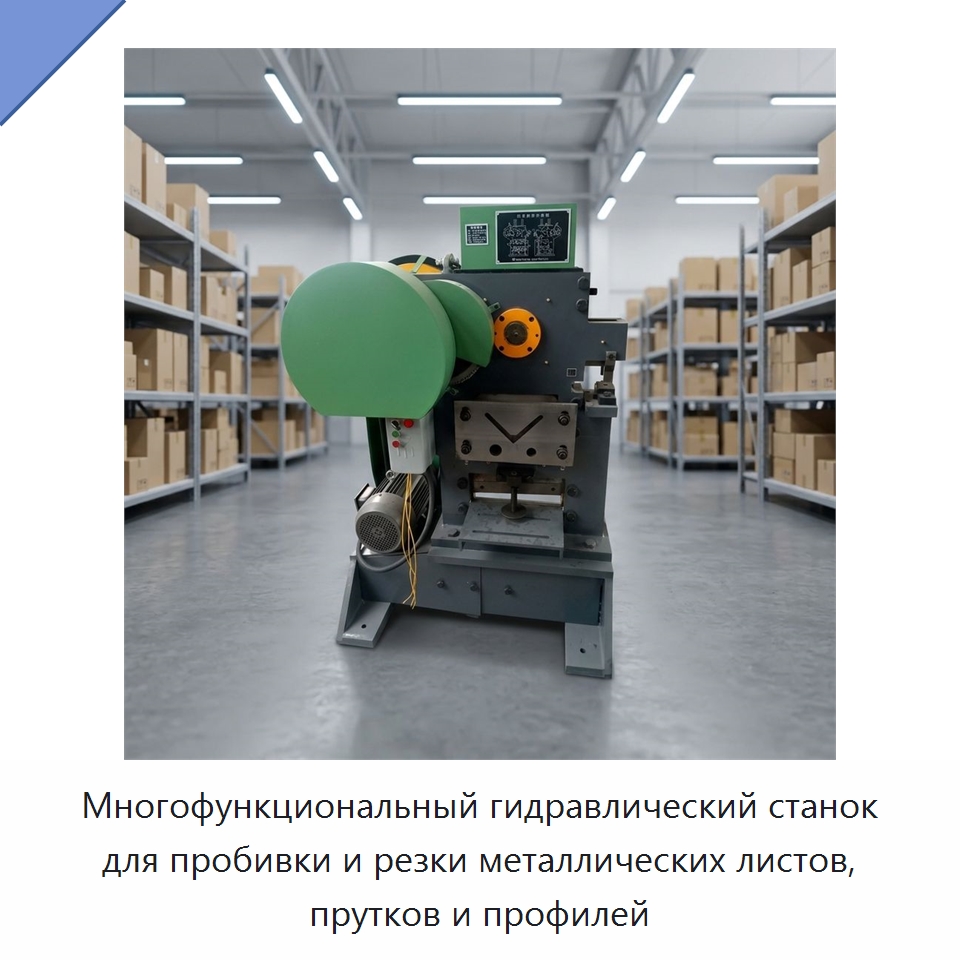 Многофункциональный гидравлический станок для пробивки и резки металлических листов, прутков и профилей — Гидравлические комбинированные пресс-ножницы