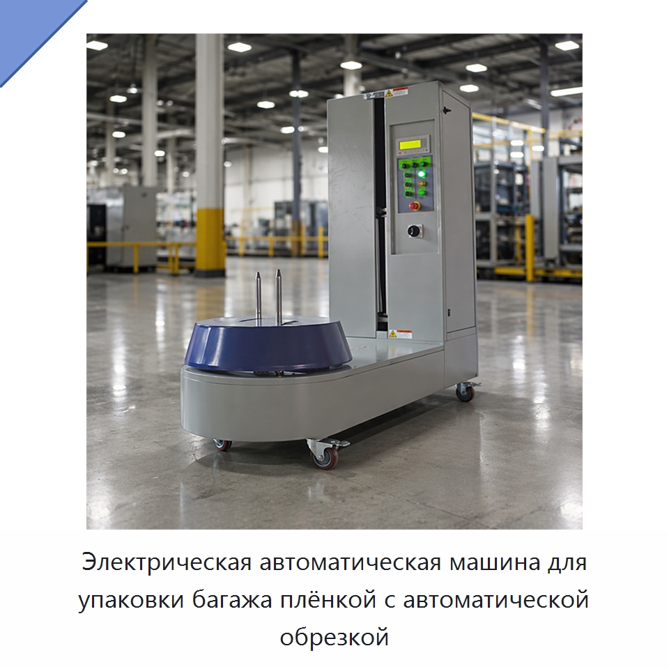 Электрическая автоматическая машина для упаковки багажа плёнкой с автоматической обрезкой — Оберточные машины