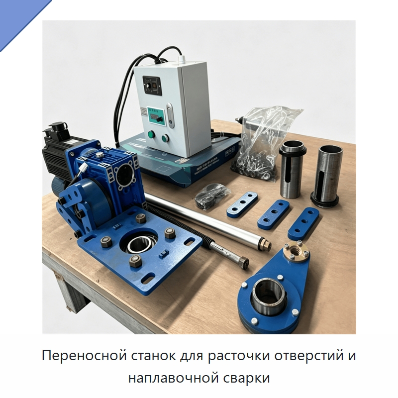 Переносной станок для расточки отверстий и наплавочной сварки — Специальная строительная техника