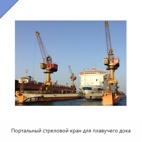 Портальный стреловой кран для плавучего дока