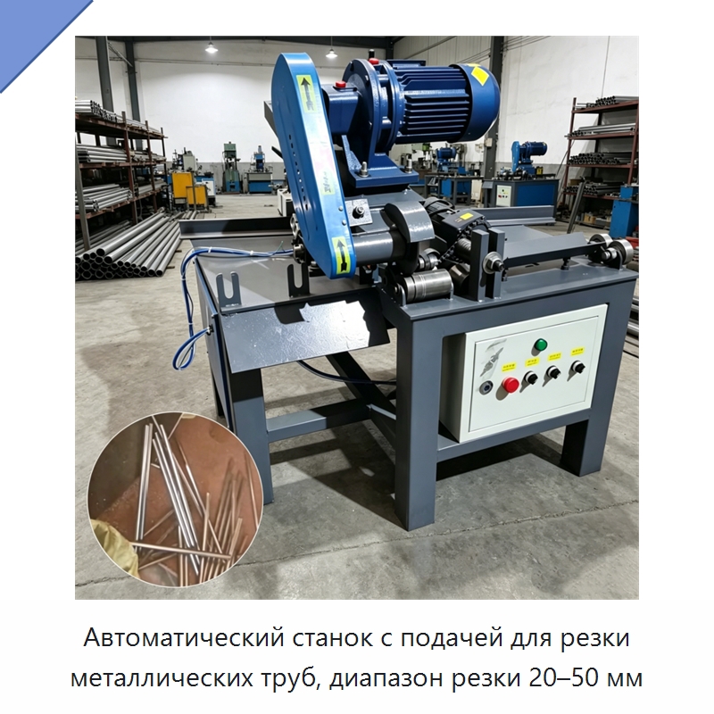 Автоматический станок с подачей для резки металлических труб, диапазон резки 20–50 мм — Станки для обработки труб