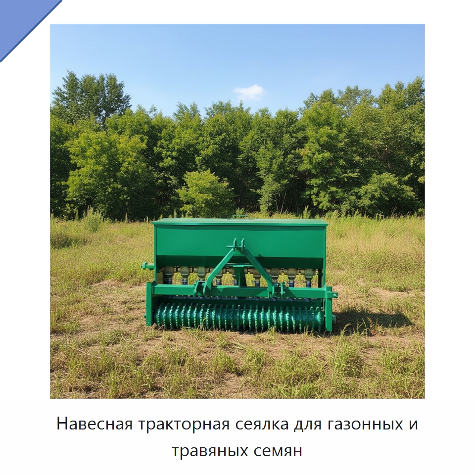 Навесная тракторная сеялка для газонных и травяных семян — Сеялки и рассадопосадочные машины