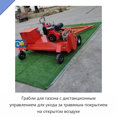 Грабли для газона с дистанционным управлением для ухода за травяным покрытием на открытом воздухе
