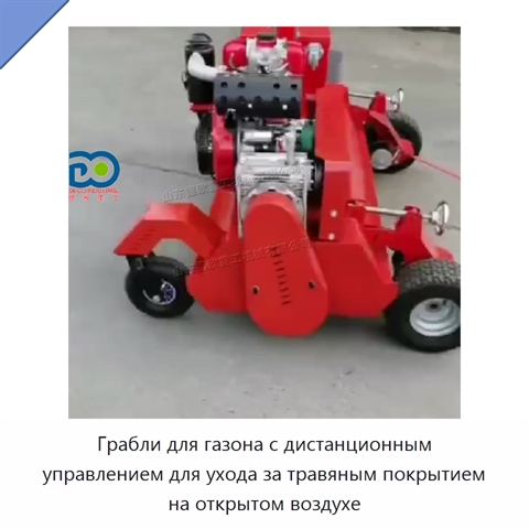 Грабли для газона с дистанционным управлением для ухода за травяным покрытием на открытом воздухе