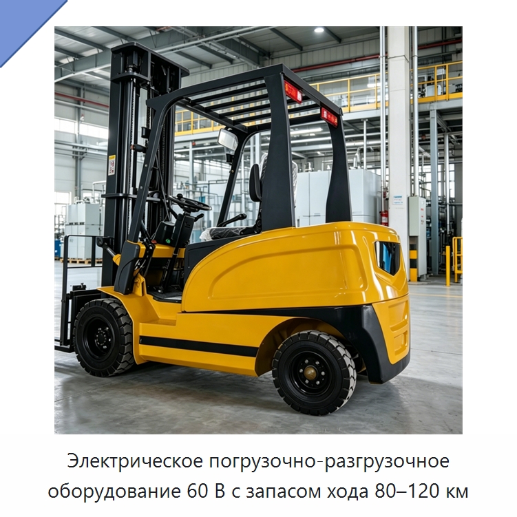 Электрическое погрузочно-разгрузочное оборудование 60 В с запасом хода 80–120 км — Специальная строительная техника