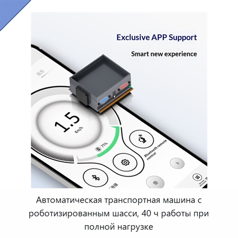 Автоматическая транспортная машина с роботизированным шасси, 40 ч работы при полной нагрузке