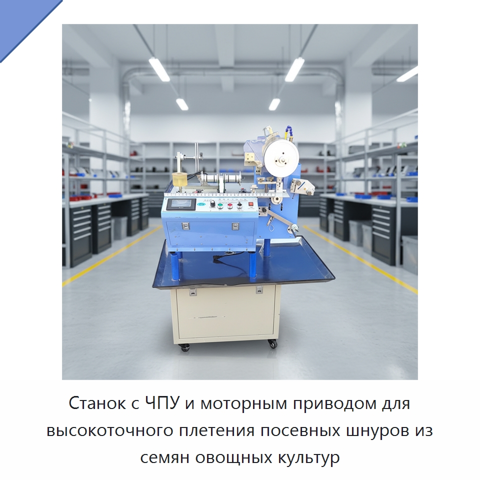 Станок с ЧПУ и моторным приводом для высокоточного плетения посевных шнуров из семян овощных культур — Специальные сельскохозяйственные машины