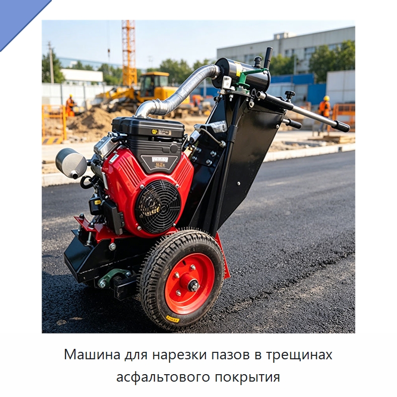 Машина для нарезки пазов в трещинах асфальтового покрытия — Дорожная техника