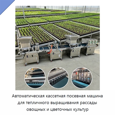 Автоматическая кассетная посевная машина для тепличного выращивания рассады овощных и цветочных культур
