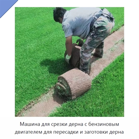 Машина для срезки дерна с бензиновым двигателем для пересадки и заготовки дерна