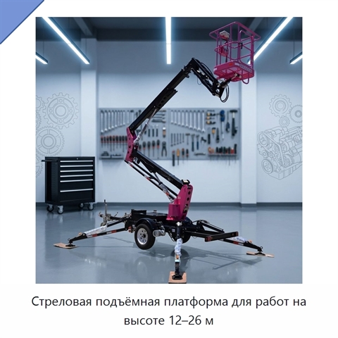Стреловая подъёмная платформа для работ на высоте 12–26 м
