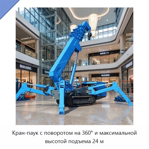 Кран-паук с поворотом на 360° и максимальной высотой подъема 24 м
