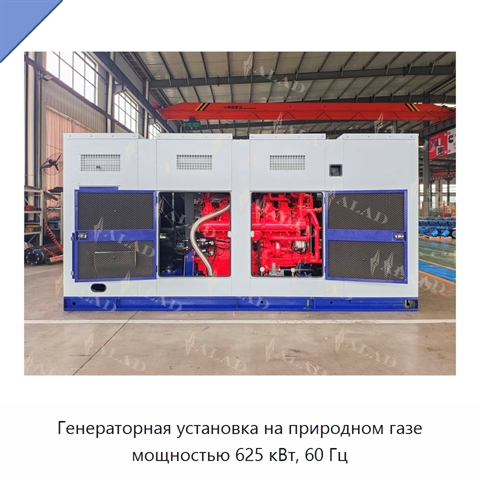 Генераторная установка на природном газе мощностью 625 кВт, 60 Гц