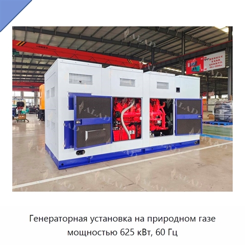 Генераторная установка на природном газе мощностью 625 кВт, 60 Гц