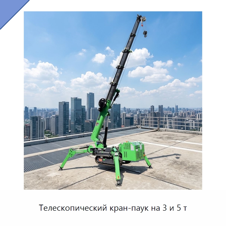 Телескопический кран-паук на 3 и 5 т — Краны