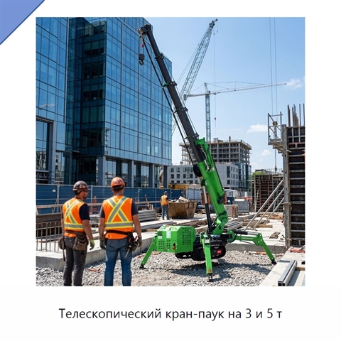 Телескопический кран-паук на 3 и 5 т