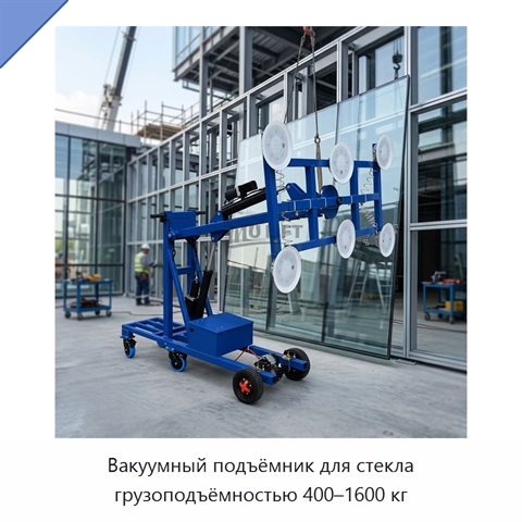 Вакуумный подъёмник для стекла грузоподъёмностью 400–1600 кг