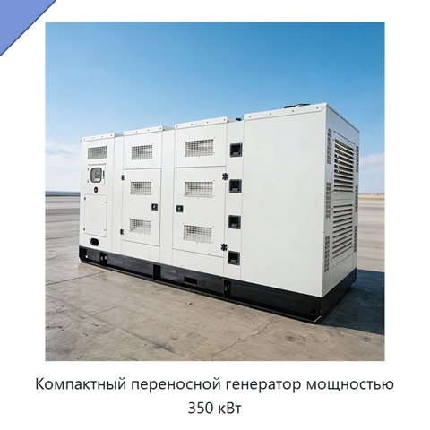 Компактный переносной генератор мощностью 350 кВт