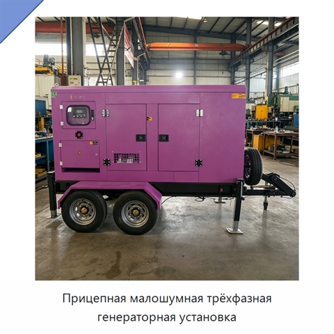 Прицепная малошумная трёхфазная генераторная установка