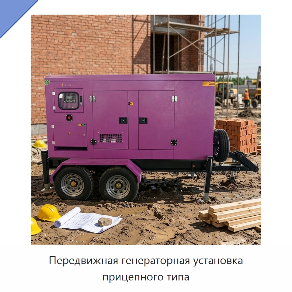 Передвижная генераторная установка прицепного типа — Дизельные генераторы