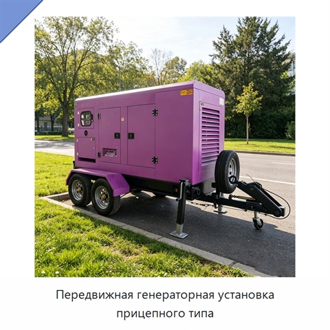 Передвижная генераторная установка прицепного типа