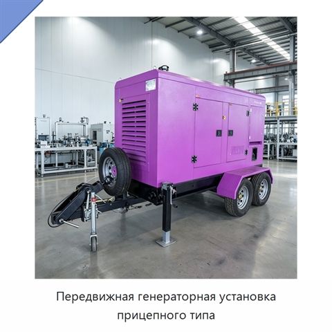 Передвижная генераторная установка прицепного типа