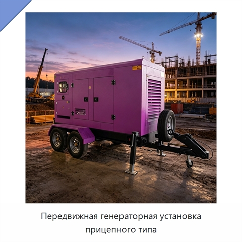 Передвижная генераторная установка прицепного типа