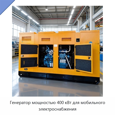 Генератор мощностью 400 кВт для мобильного электроснабжения