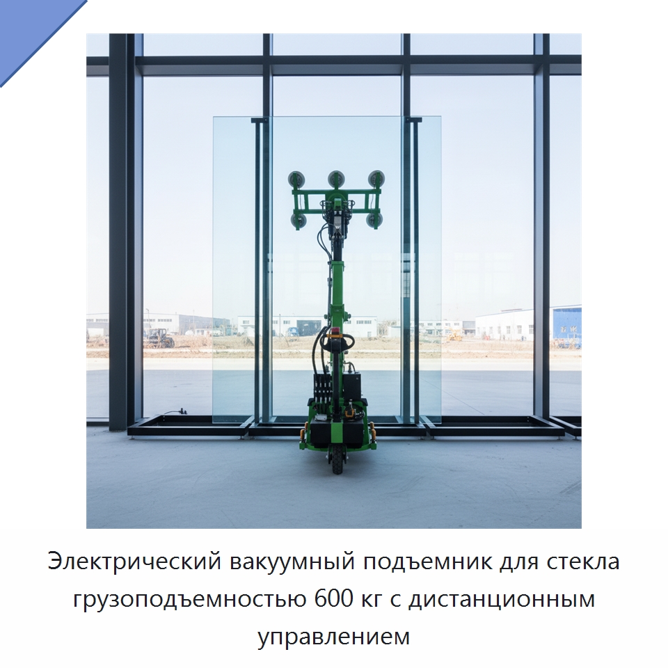 Электрический вакуумный подъемник для стекла грузоподъемностью 600 кг с дистанционным управлением — Вакуумные грузозахваты