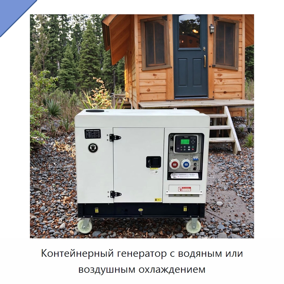 Контейнерный генератор с водяным или воздушным охлаждением — Дизельные генераторы