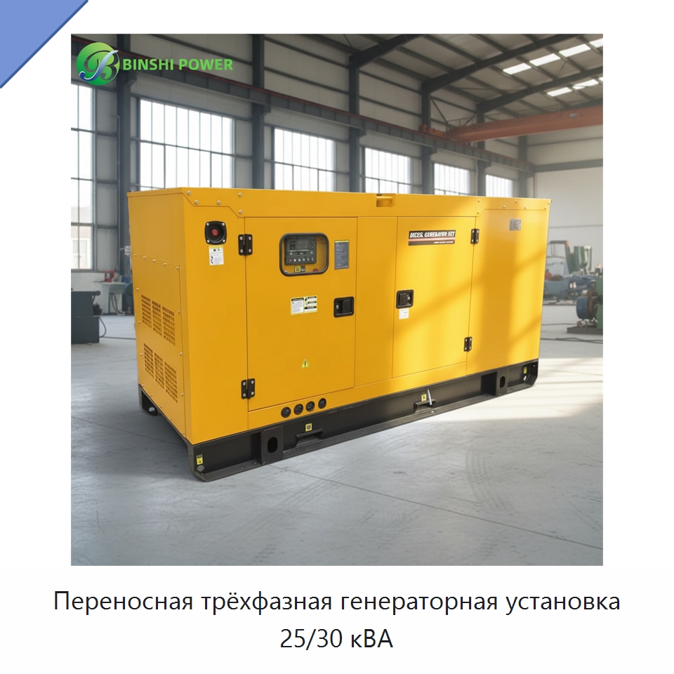 Переносная трёхфазная генераторная установка 25/30 кВА — Дизельные генераторы